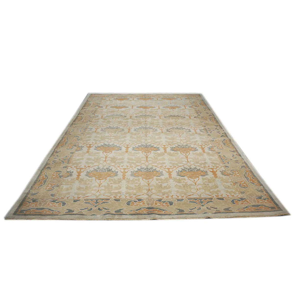 21st Century William Morris Donegal 9X12 Light Blue and Orange Area Rug #1140032 image 2