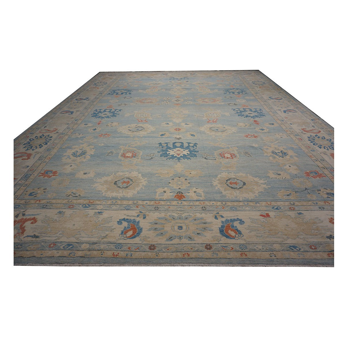 21st Century Sultanabad Master 15x18 Light Blue Handmade Area Rug #1144185 image 5