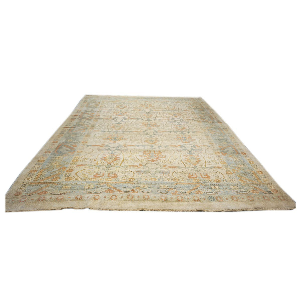 21st Century William Morris Donegal Carpet 10X13 Tan and Blue #1140172 image 1