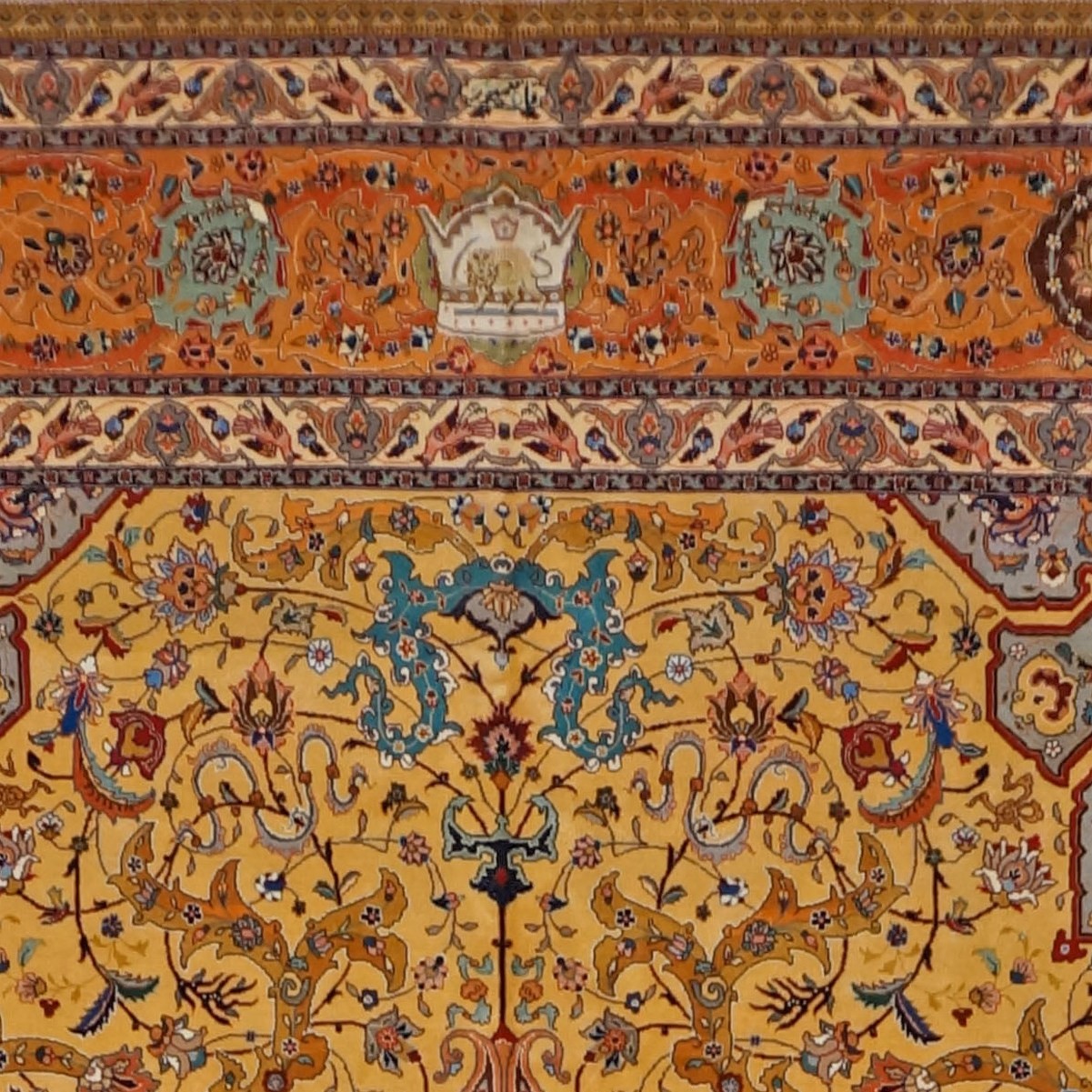 Area Rugs: #9902432 Persian Tabriz Pahlavi 11 x 16 Rust Rug image 1