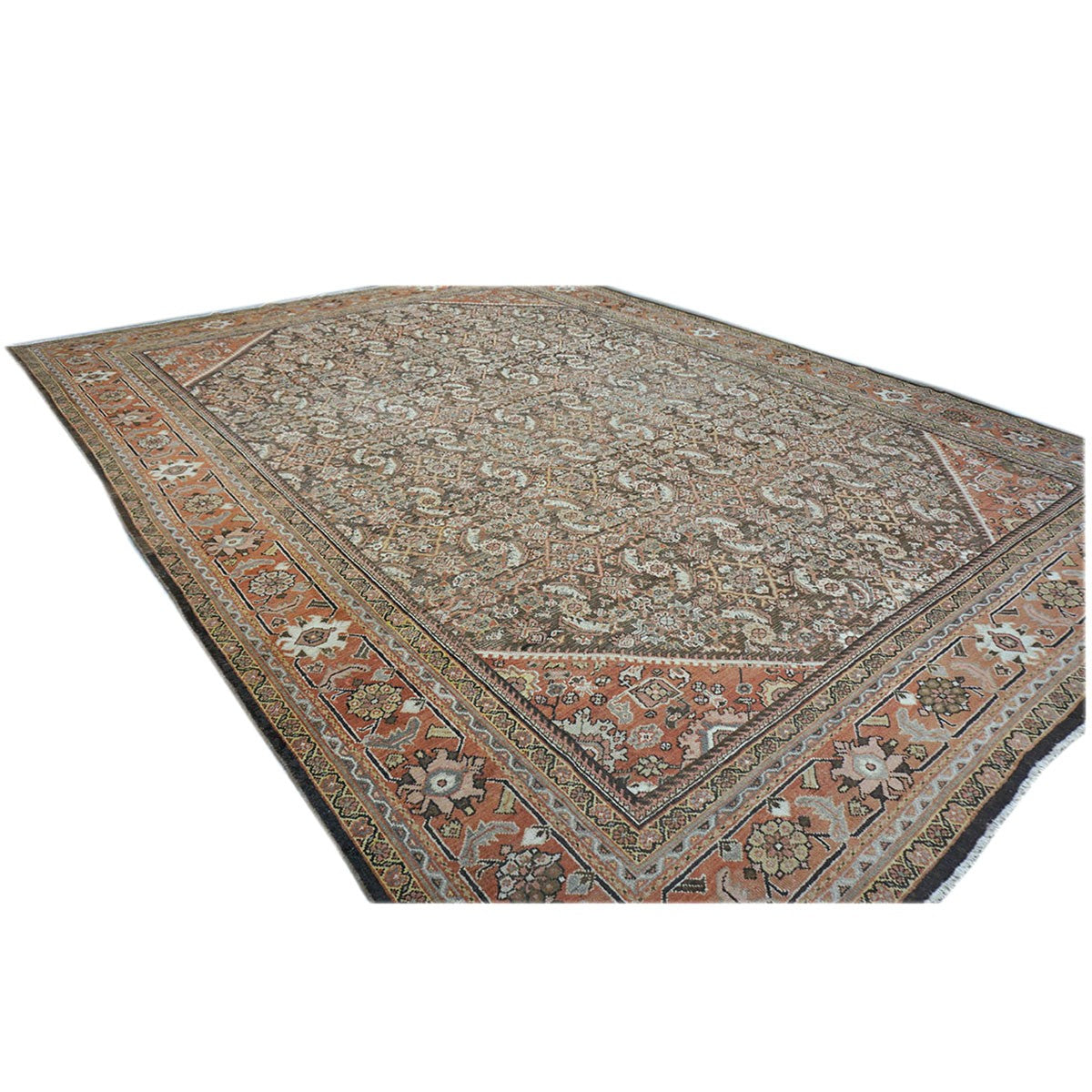 Antique Persian Sultanabad 10x14 Brown & Rust Handmade Area Rug #1143026 image 4