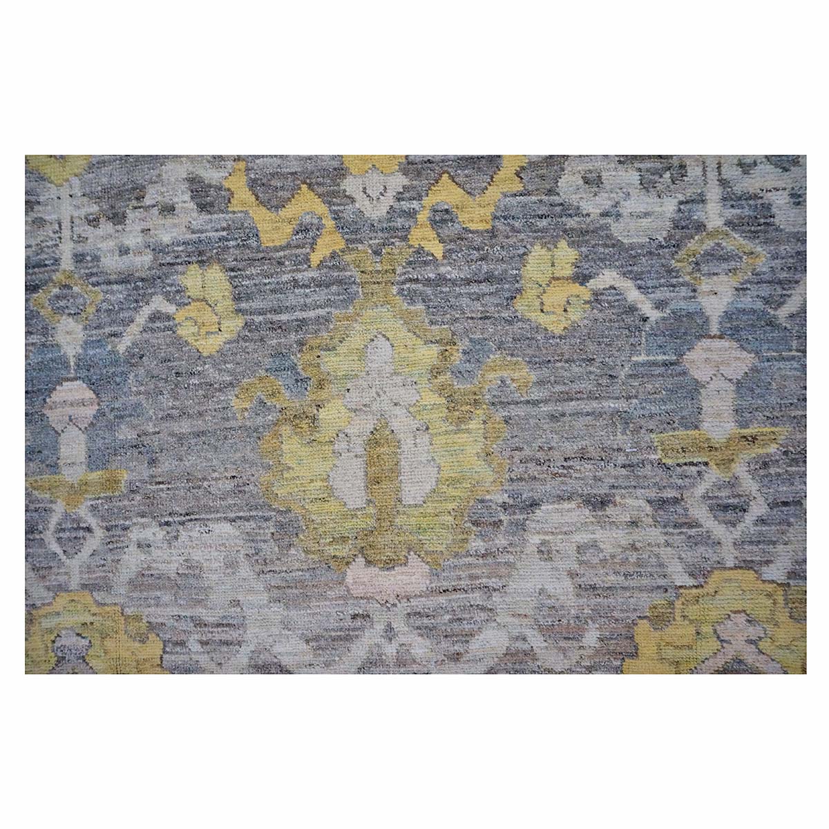 21st Century Turkish Oushak 9X13 Gold, Ivory & Gray Handmade Runner Rug #1144083 image 7