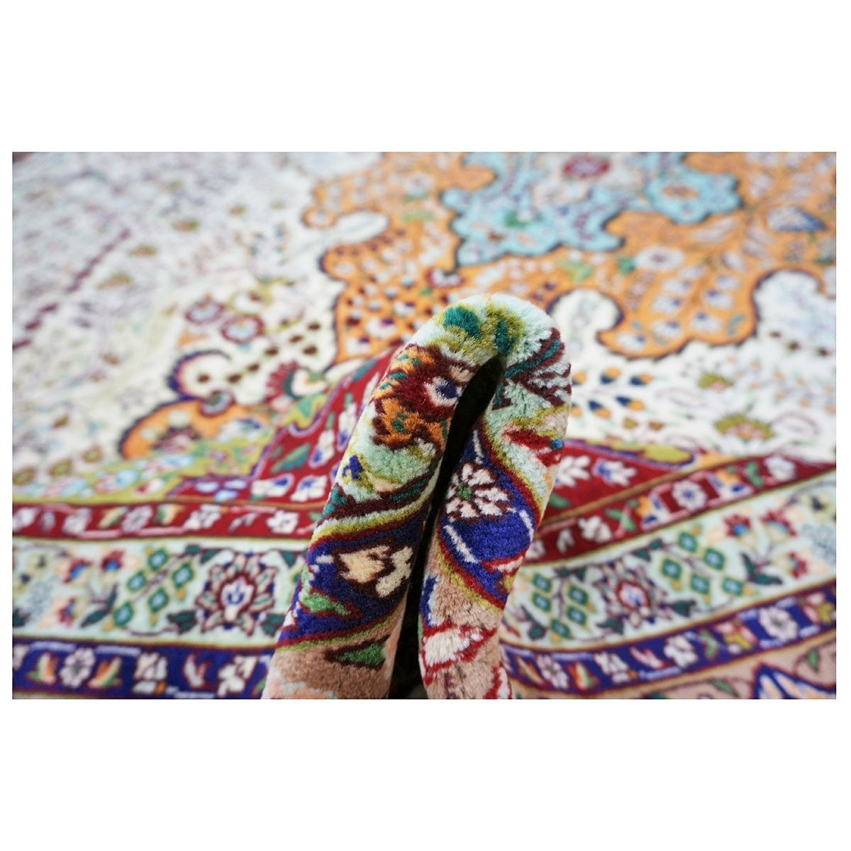 Antique 1930s Persian Tabriz Pahlavi 10X13 Ivory & Taupe Area Rug #9902869 image 6