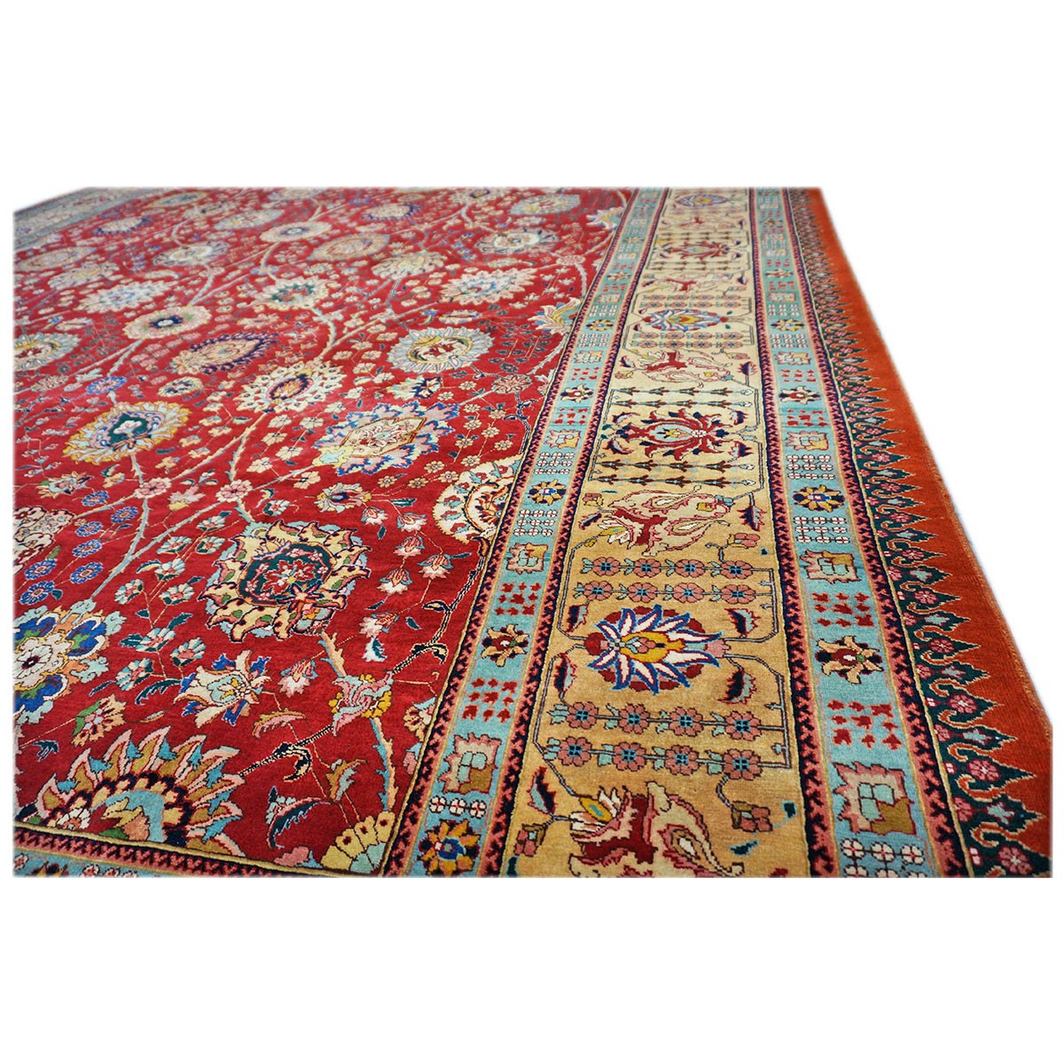 Antique Persian Tabriz Pahlavi 10X13 Red Area Rug #1142546 image 5
