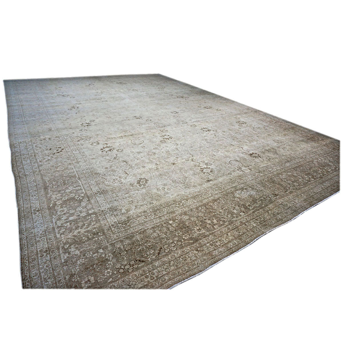 Antique Persian Tabriz 13x19 Grey Oversized Area Rug #1142814 image 8