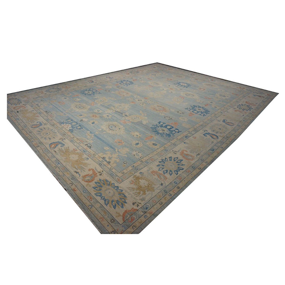 21st Century Sultanabad Master 15x18 Light Blue Handmade Area Rug #1144185 image 2
