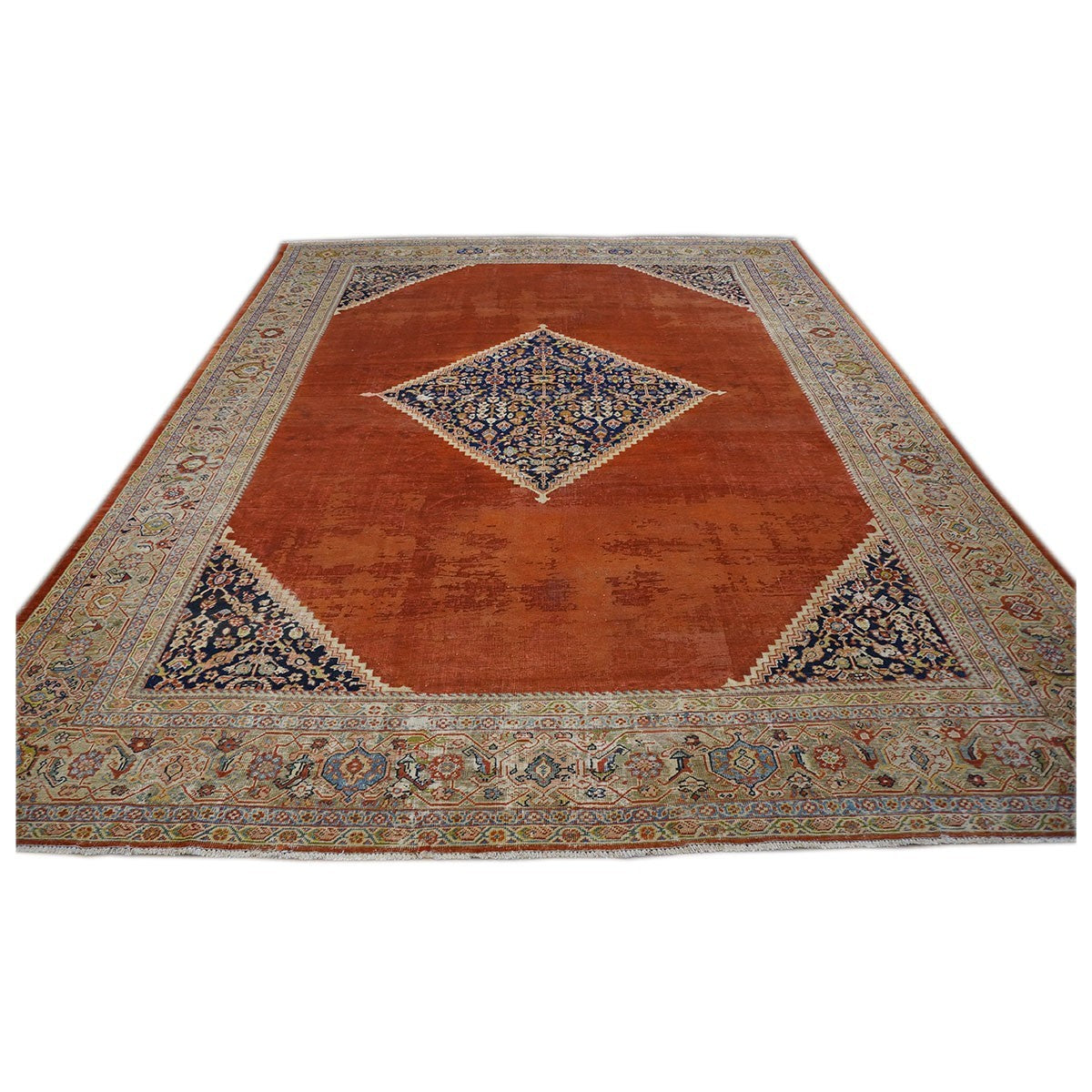 Antique Persian Sultanabad 10X13 Red Area Rug #9902795 image 1