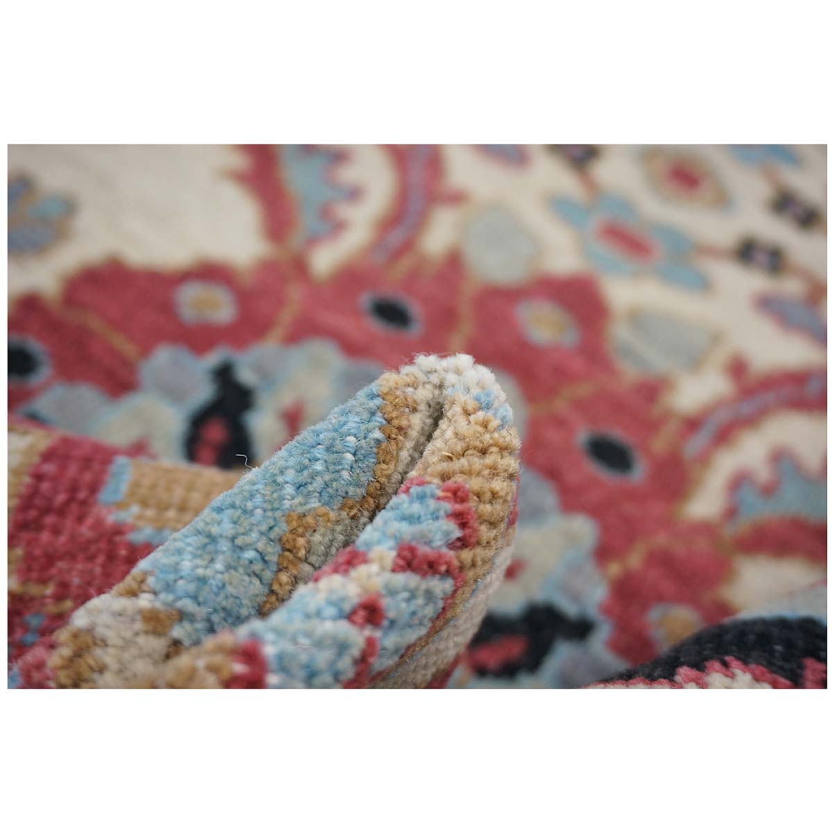 21st Century Sultanabad 3x12 Ivory, Red, & Blue Hall Runner #1143661 image 10