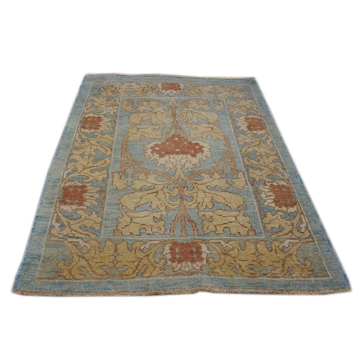 William Morris Donegal Carpet Light Blue and Rust 4x6 area rug #1140366 image 5