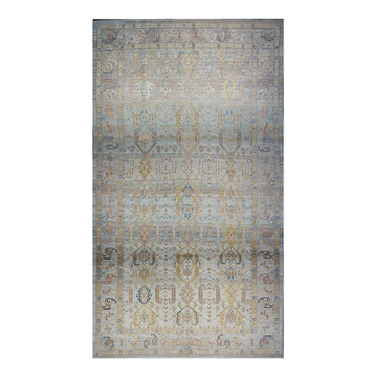 Mansion-Sized 21st Century Sultanabad Master 19x33 Light Blue Handmade Area Rug #1144122 image 0