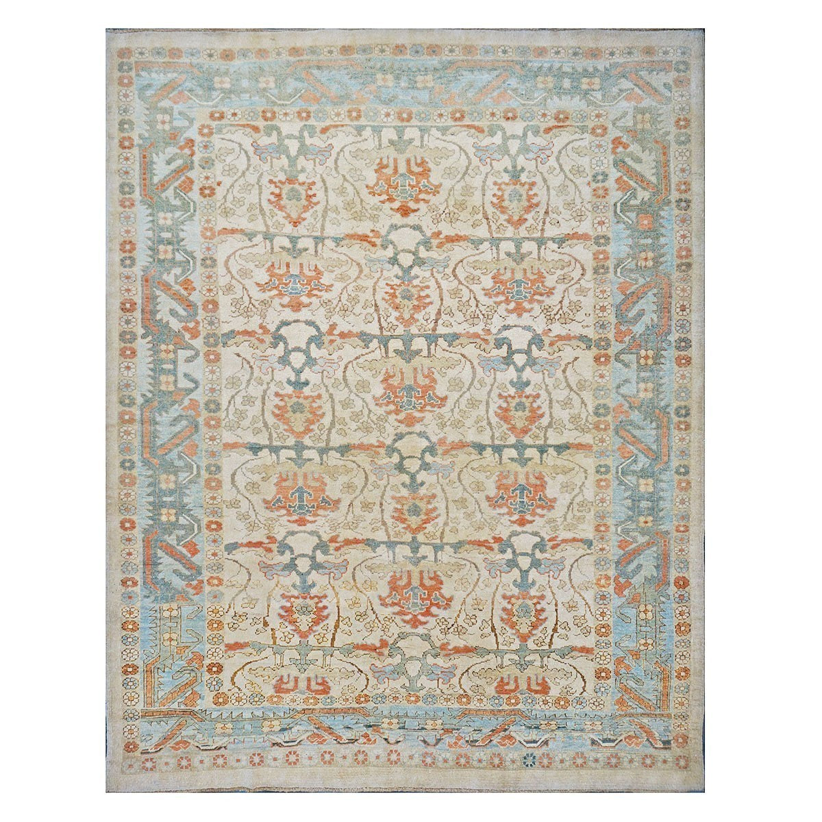 21st Century William Morris Donegal Carpet 10X13 Tan and Blue #1140172 image 0