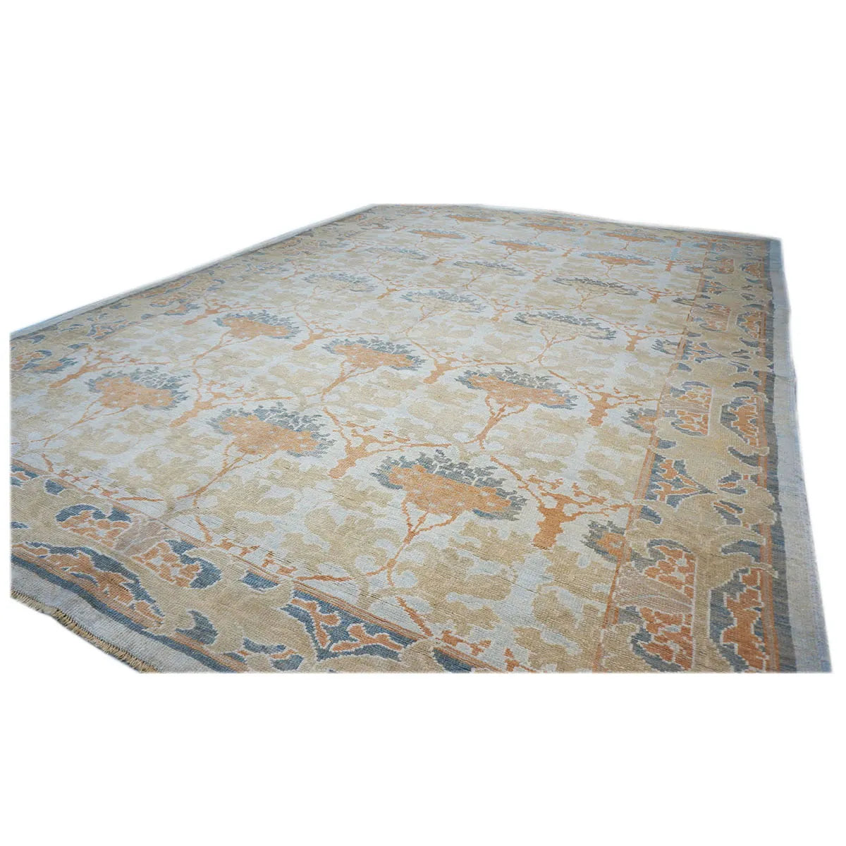 21st Century William Morris Donegal 9X12 Light Blue and Orange Area Rug #1140032 image 3