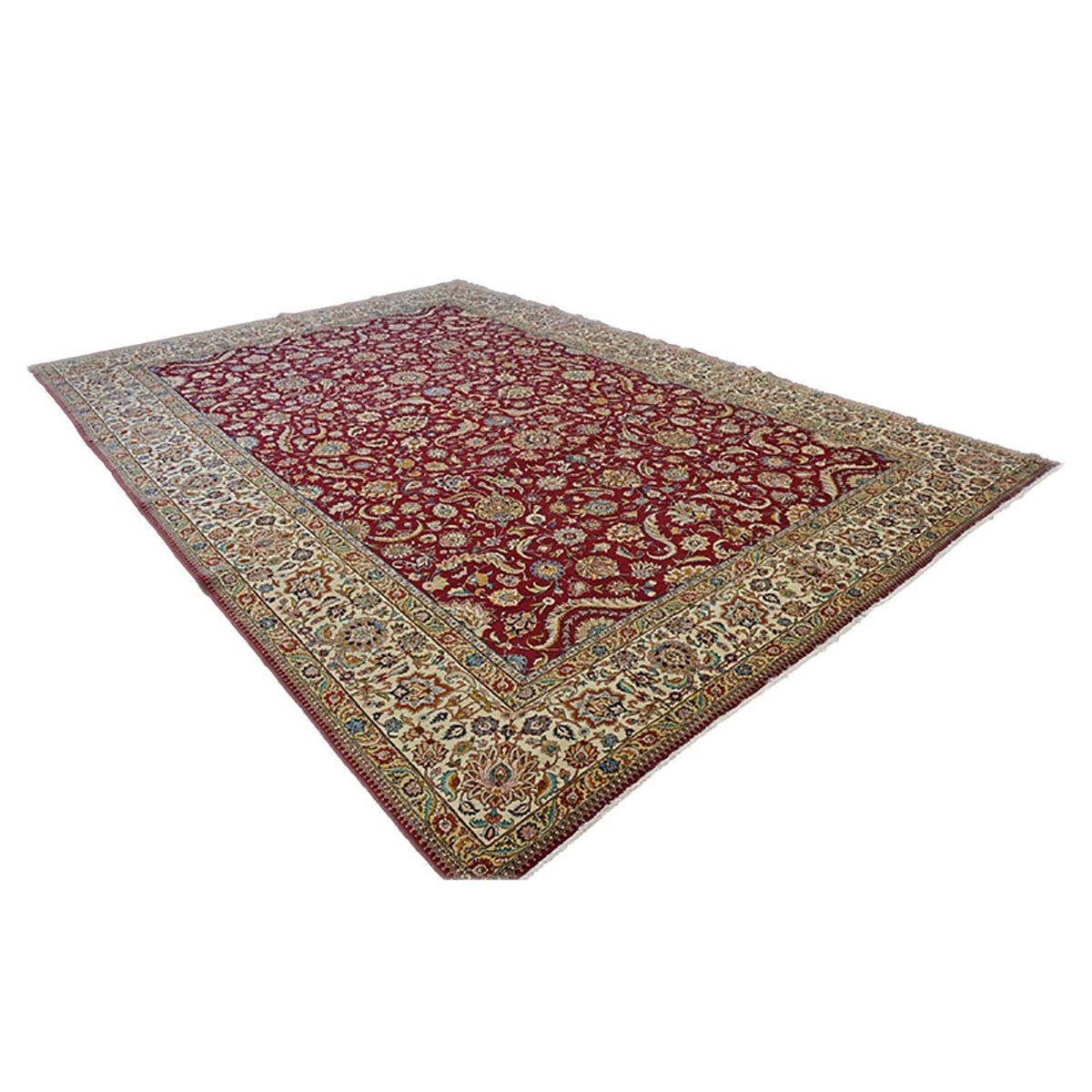 Antique Persian Tabriz 11X15 Red Oversize Rug #1140789 image 4