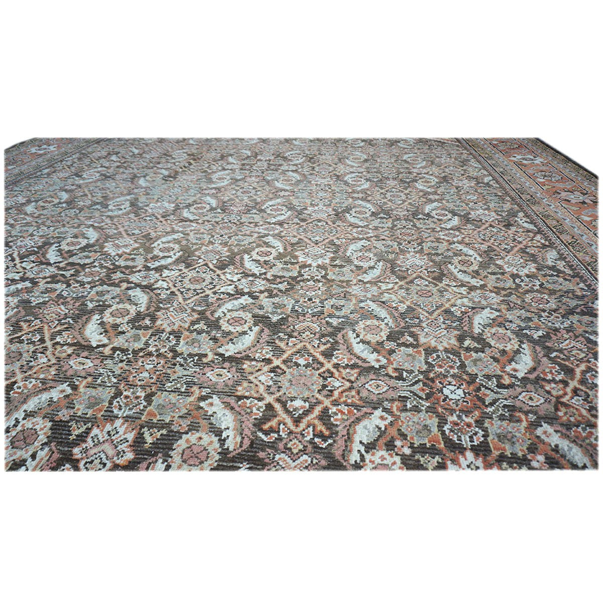 Antique Persian Sultanabad 10x14 Brown & Rust Handmade Area Rug #1143026 image 7