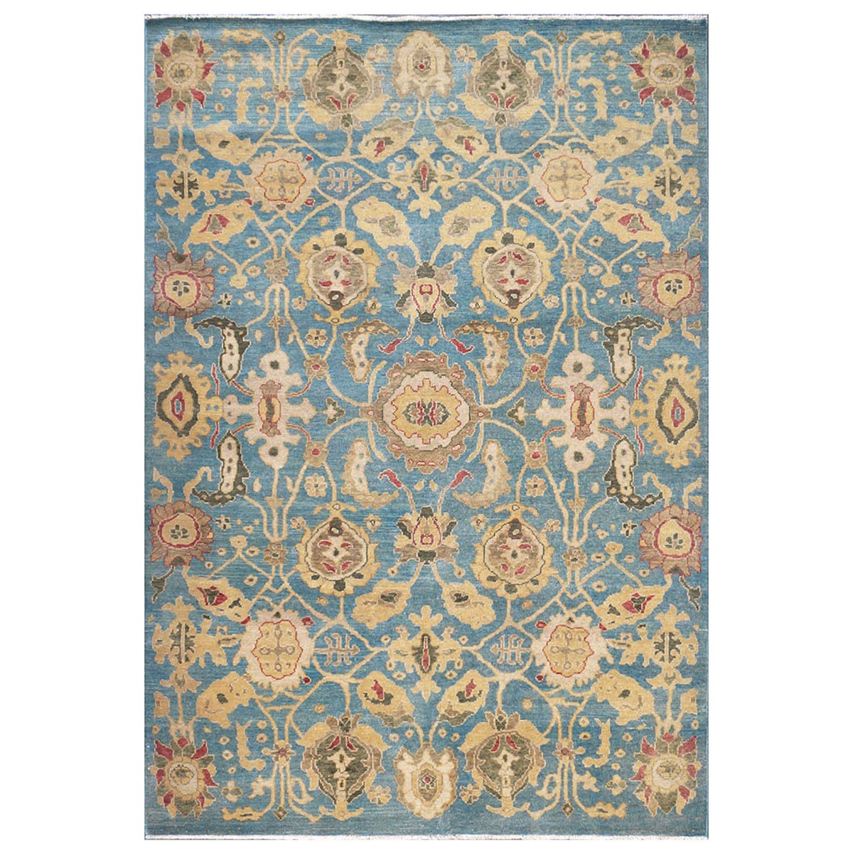 Sultanabad 6x9 Blue & Yellow Handmade Area Rug #1144039 image 0