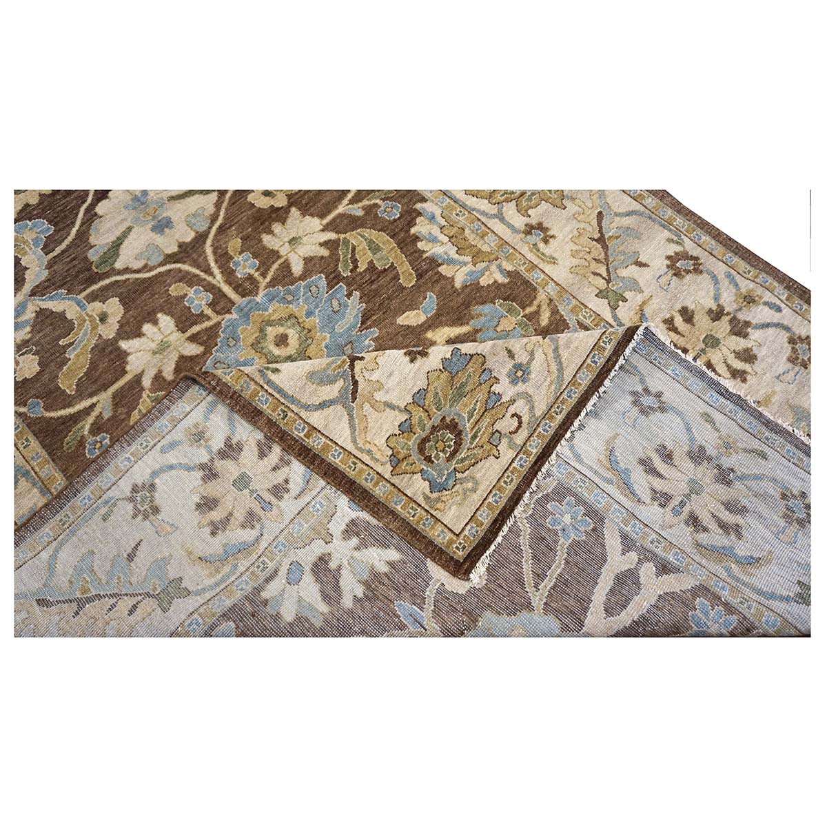 21st Century Sultanabad 6x9 Brown & Ivory Handmade Area Rug #1143352 image 5