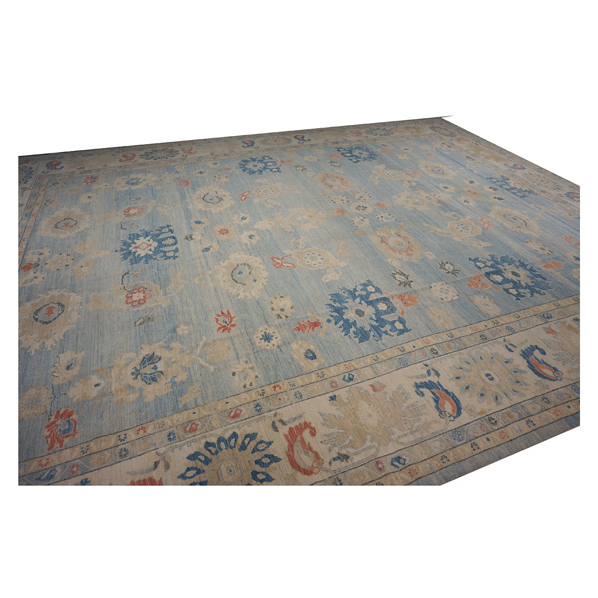 21st Century Sultanabad Master 15x18 Light Blue Handmade Area Rug #1144185 image 3