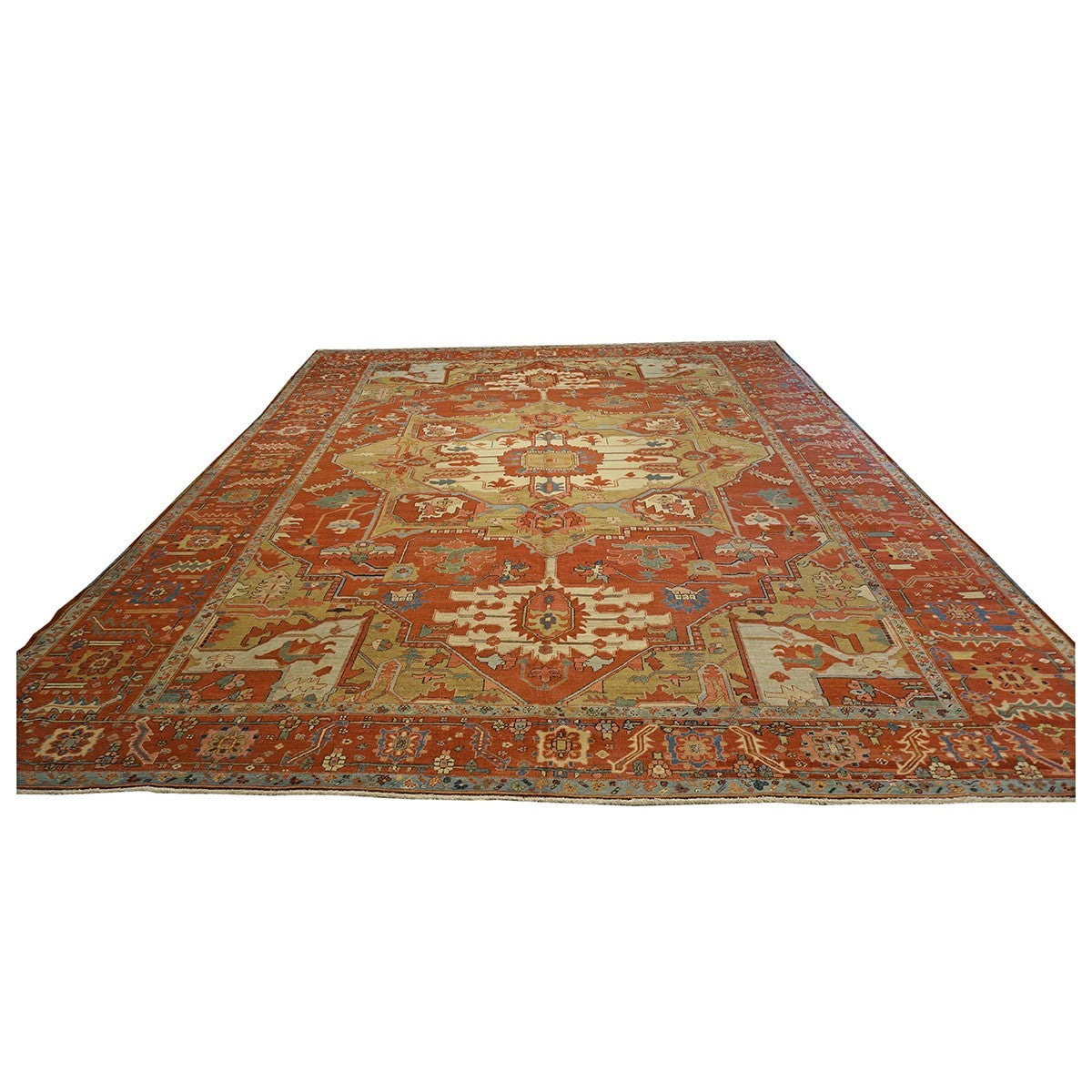 Antique Persian Serapi 12X15 Rust Area Rug #1140173 image 2