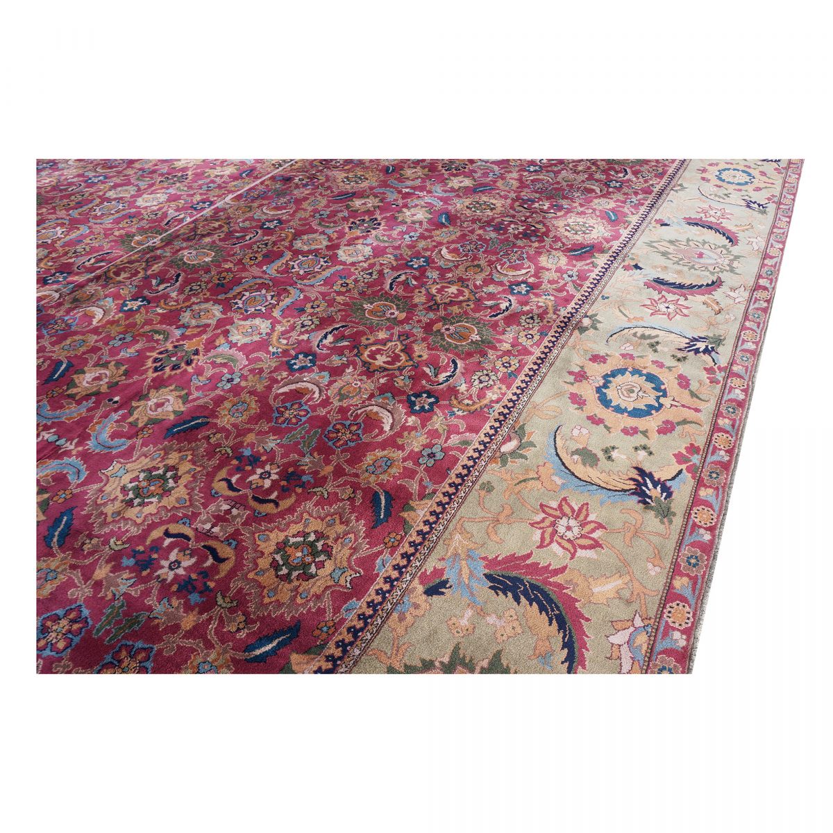 20th Century Palace sized Antique Laristan Wool Handmade Rug 26x42 image 9