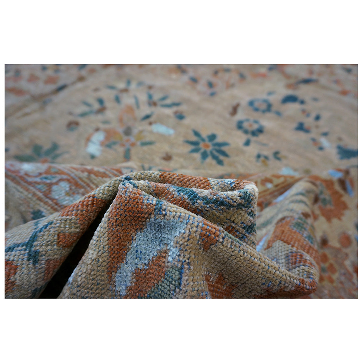 Antique Ziegler Sultanabad 15X21 Wool&Silk Tan Palace Size Rug #9902456 image 19
