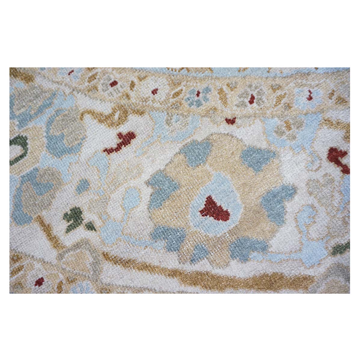 Light Blue Oval 8x10 Sultanabad Wool Rug #9902749 image 5