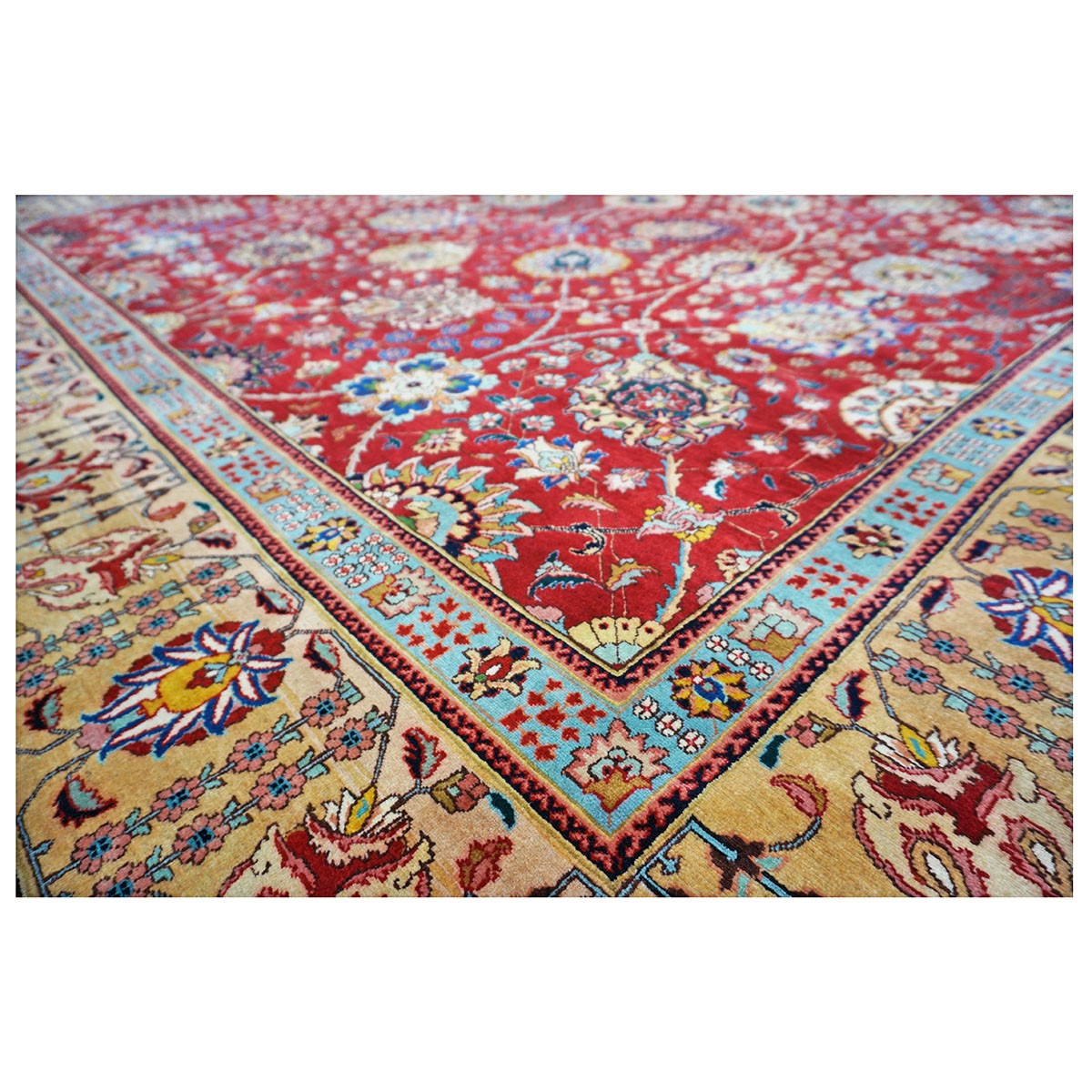 Antique Persian Tabriz Pahlavi 10X13 Red Area Rug #1142546 image 6