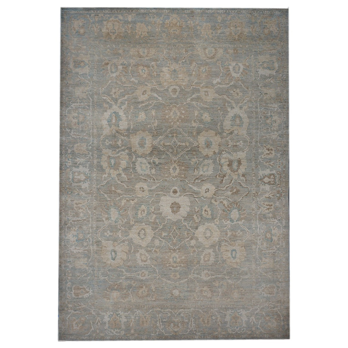 Persian Sultanabad 10x14 Slate Blue & Tan #1142972 image 0