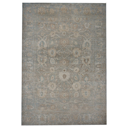 Persian Sultanabad 10x14 Slate Blue & Tan #1142972 image 0