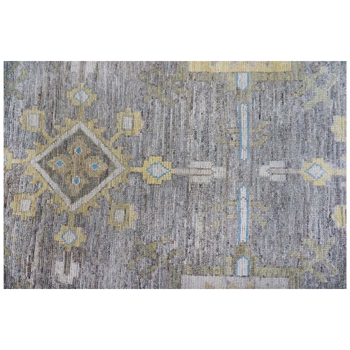 Turkish Oushak 10x13 Taupe, Ivory, & Yellow Handmade Area Rug #1144067 image 6