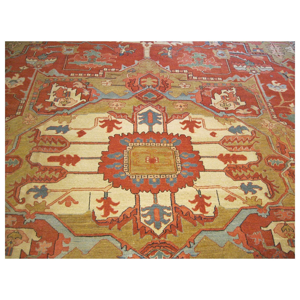 Antique Persian Serapi 12X15 Rust Area Rug #1140173 image 3