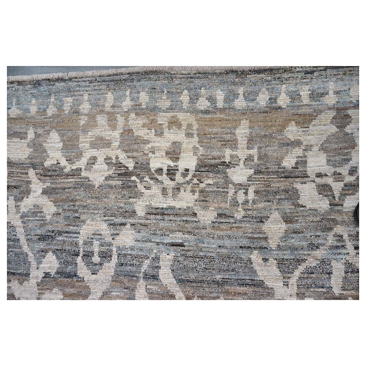 21st Century Turkish Oushak 8X12 Gray, Ivory & Charcoal  Handmade Area Rug #1144090 image 4
