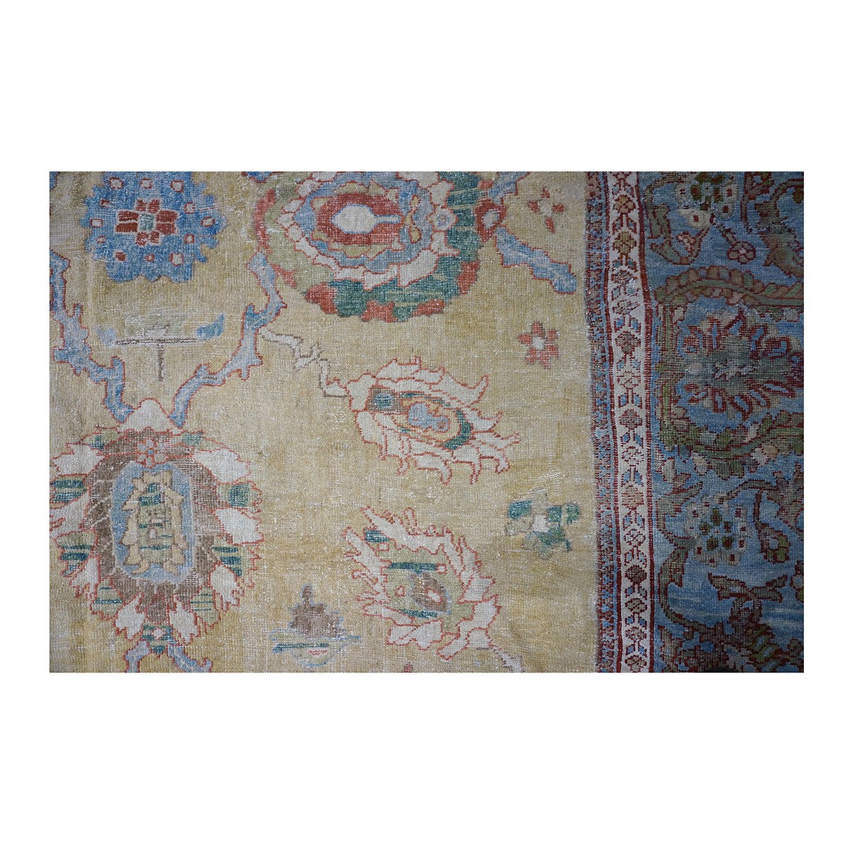 1880s Antique Persian Sultanabad Wool Rug 16x19 Tan Area Rug #1142157 image 10