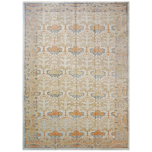 21st Century William Morris Donegal 9X12 Light Blue and Orange Area Rug #1140032 image 0