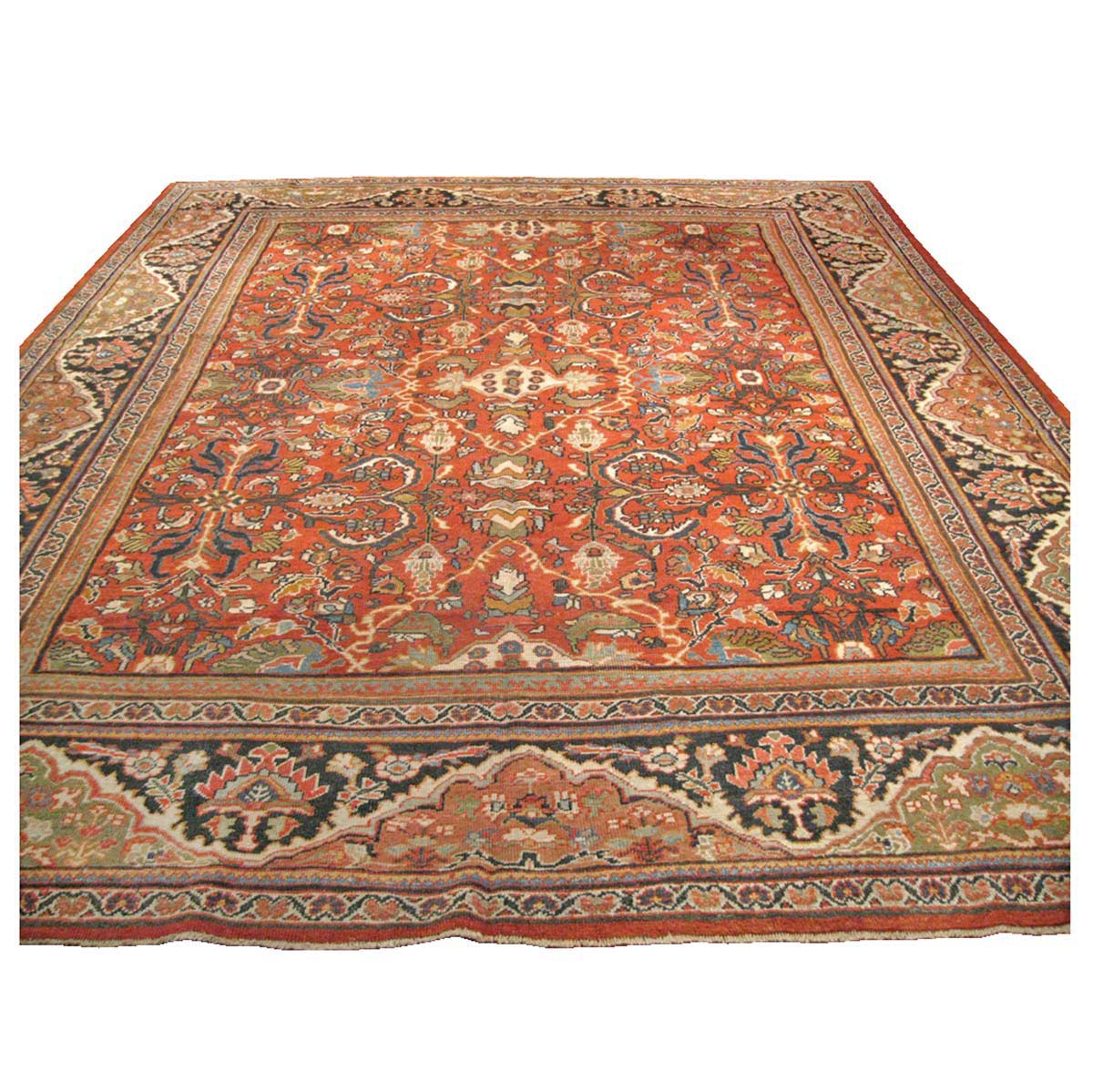 Antique Persian Sultanabad 10x12 Red Handmade Rug #1142101 image 1