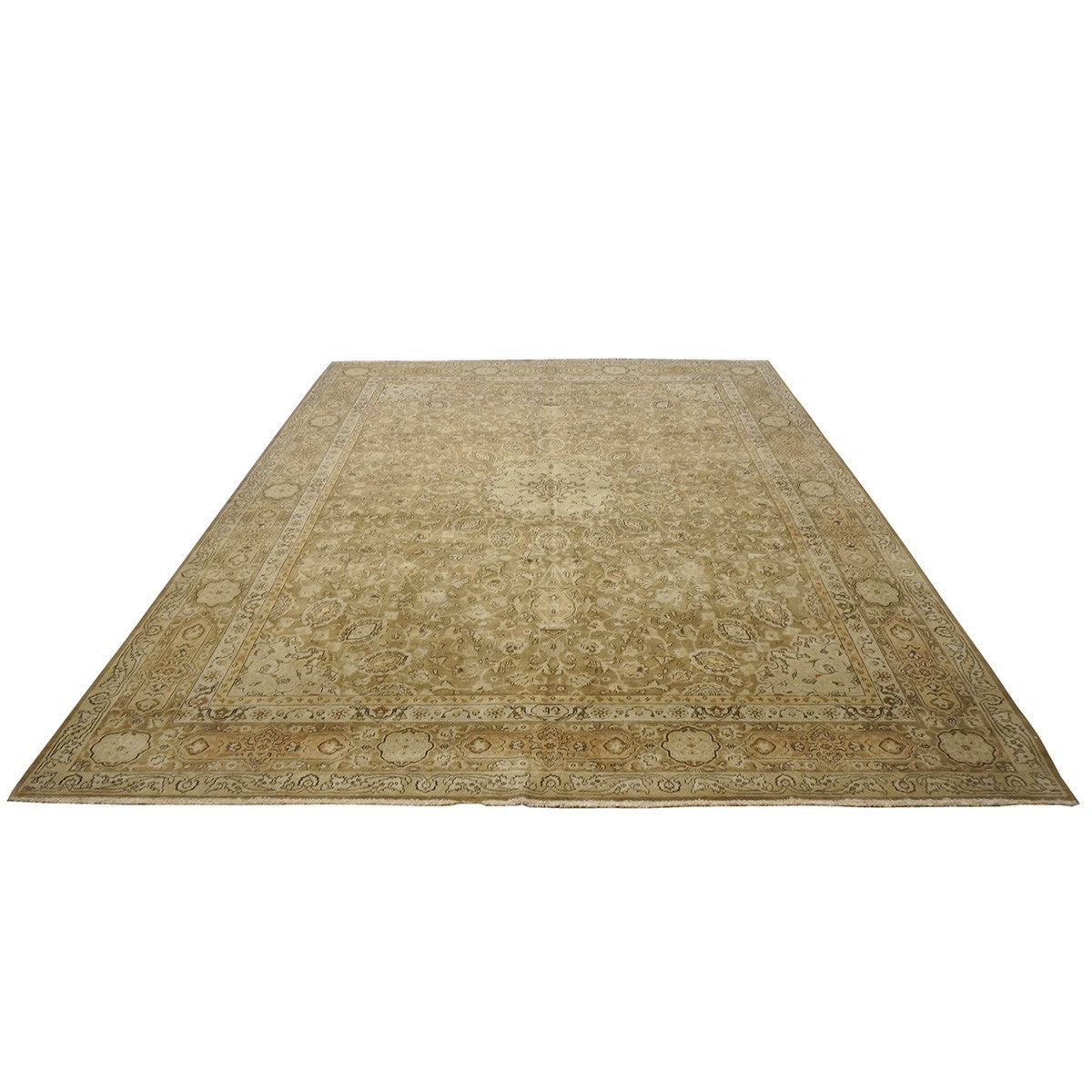 Antique Persian Tabriz 10X13 Brown and Tan Area Rug #9902389 image 7