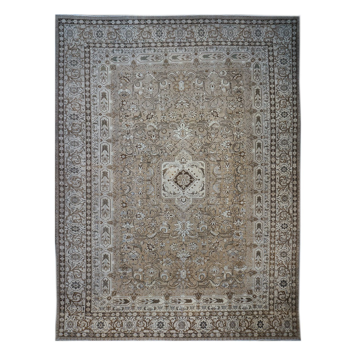 Antique Persian Tabriz 15x20 Tan Oversized Area Rug #1142580 image 0