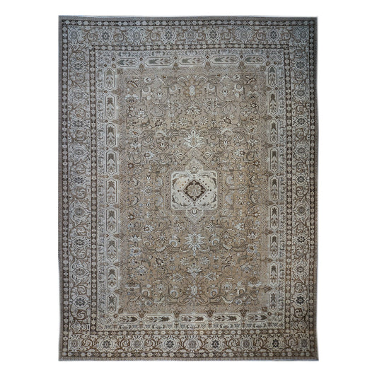 Antique Persian Tabriz 15x20 Tan Oversized Area Rug #1142580 image 0