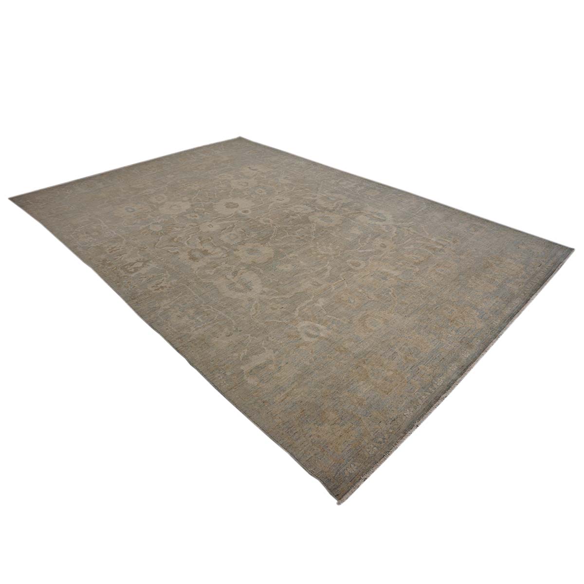 Persian Sultanabad 10x14 Slate Blue & Tan #1142972 image 4