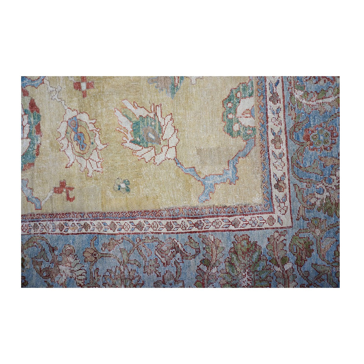 1880s Antique Persian Sultanabad Wool Rug 16x19 Tan Area Rug #1142157 image 9