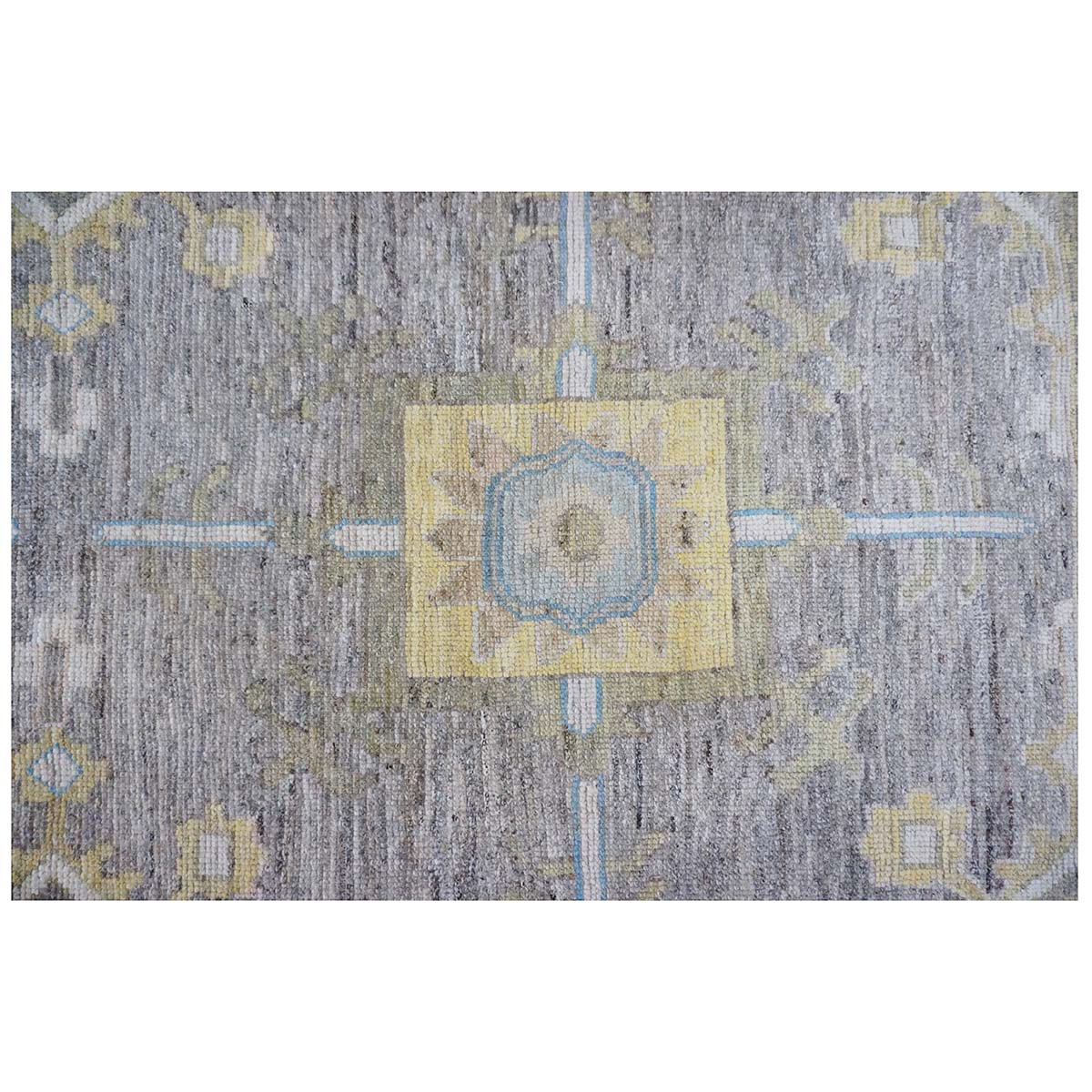 Turkish Oushak 10x13 Taupe, Ivory, & Yellow Handmade Area Rug #1144067 image 7