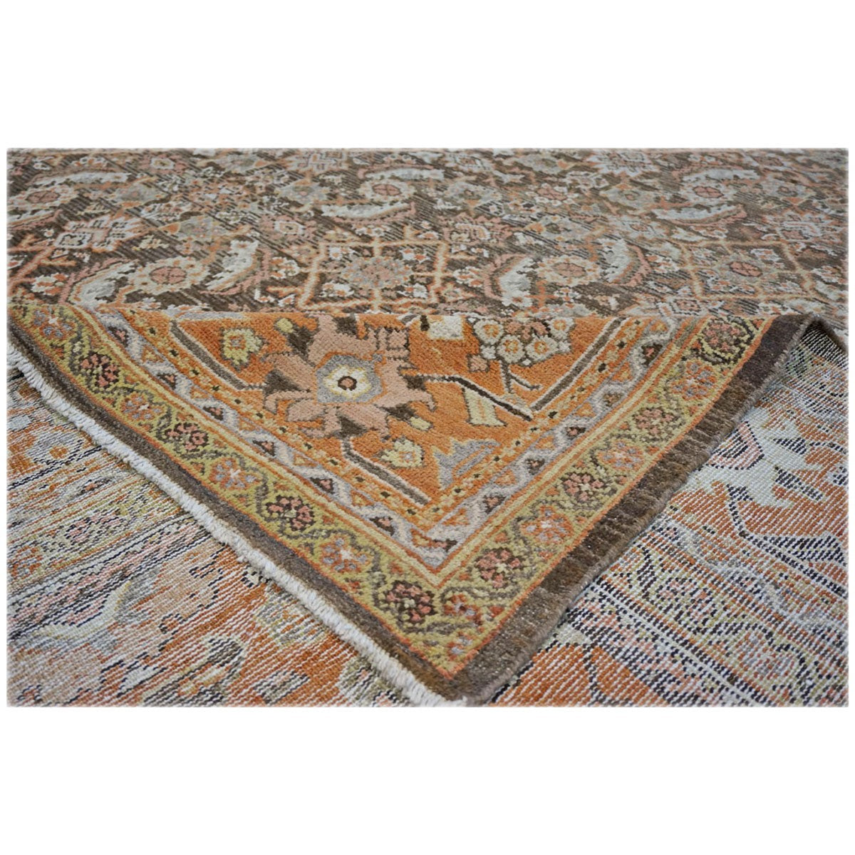 Antique Persian Sultanabad 10x14 Brown & Rust Handmade Area Rug #1143026 image 11