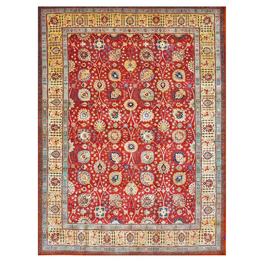Antique Persian Tabriz Pahlavi 10X13 Red Area Rug #1142546 image 0