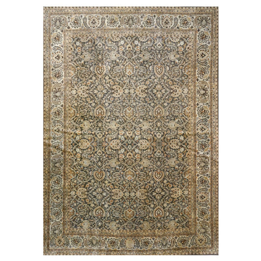 Antique Persian Semnan 9X12 Tan Area Rug #1142821 image 0