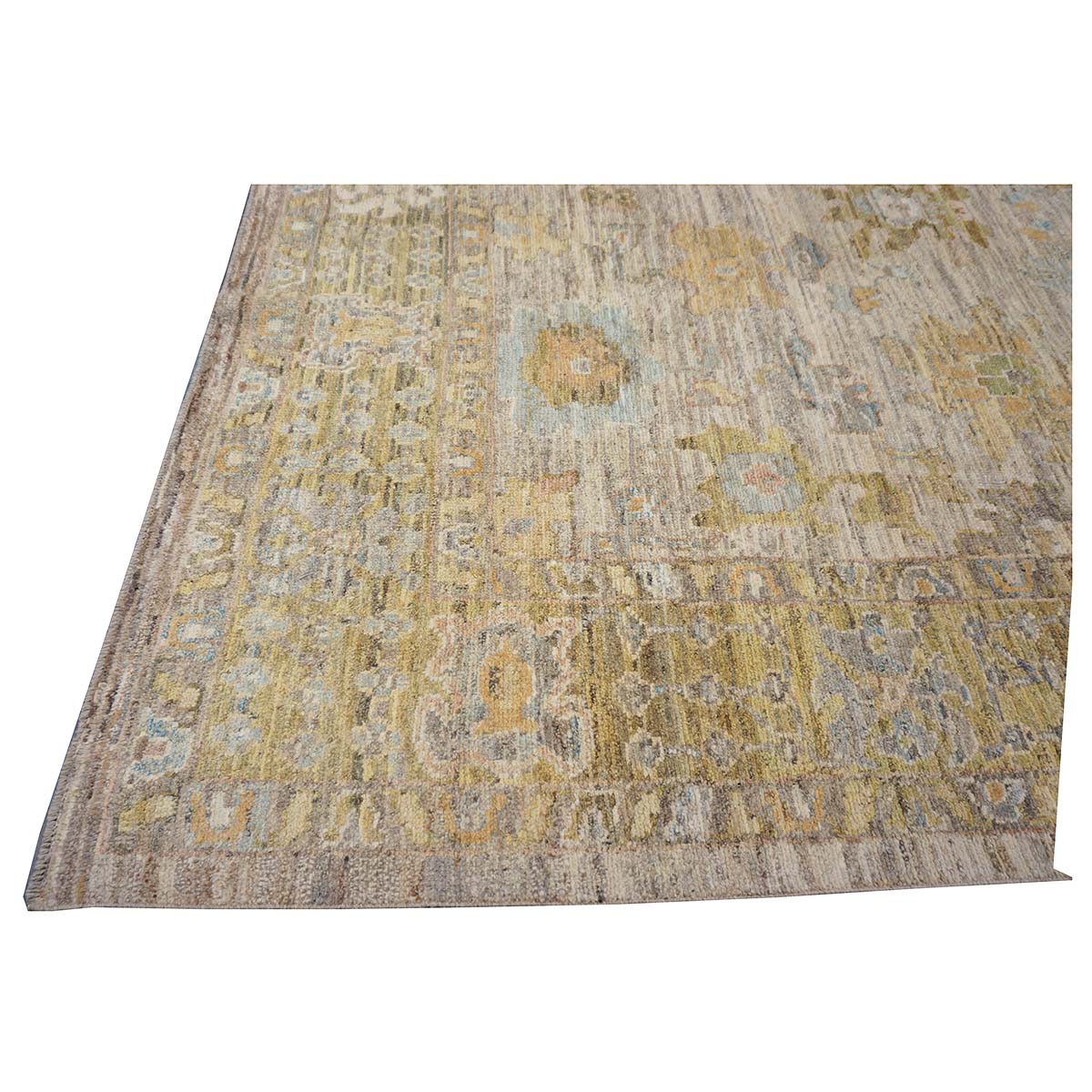 21st Century Turkish Oushak 10X13 Ivory, & Khaki Handmade Area Rug #1144096 image 8