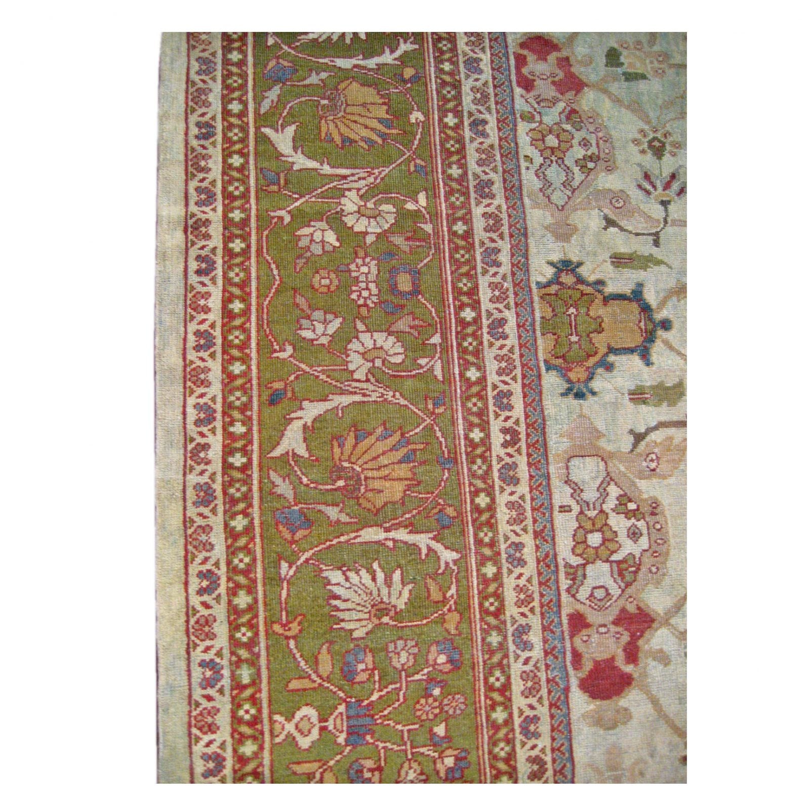 19th Century Antique Sultanabad Soft Green and Blues  Oversized Persian Rug #1140516 image 5