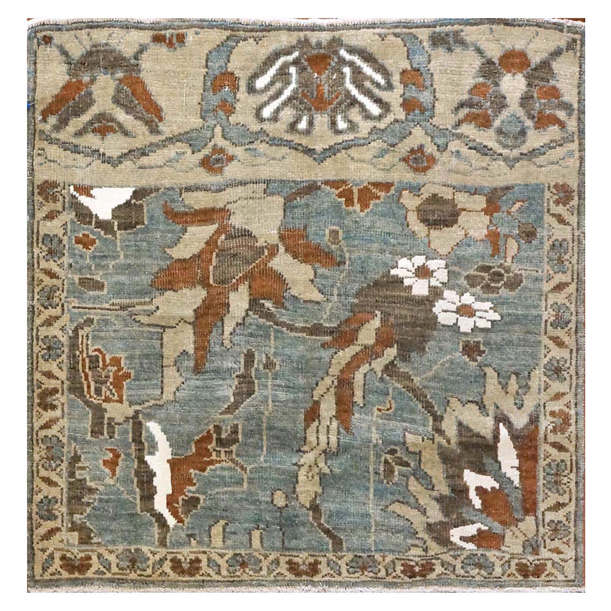 Persian Sultanabad Masters 3x3 Slate & Rust Square Handmade Area Rug #1141929 image 0