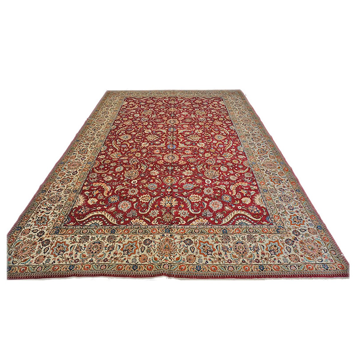Antique Persian Tabriz 11X15 Red Oversize Rug #1140789 image 1
