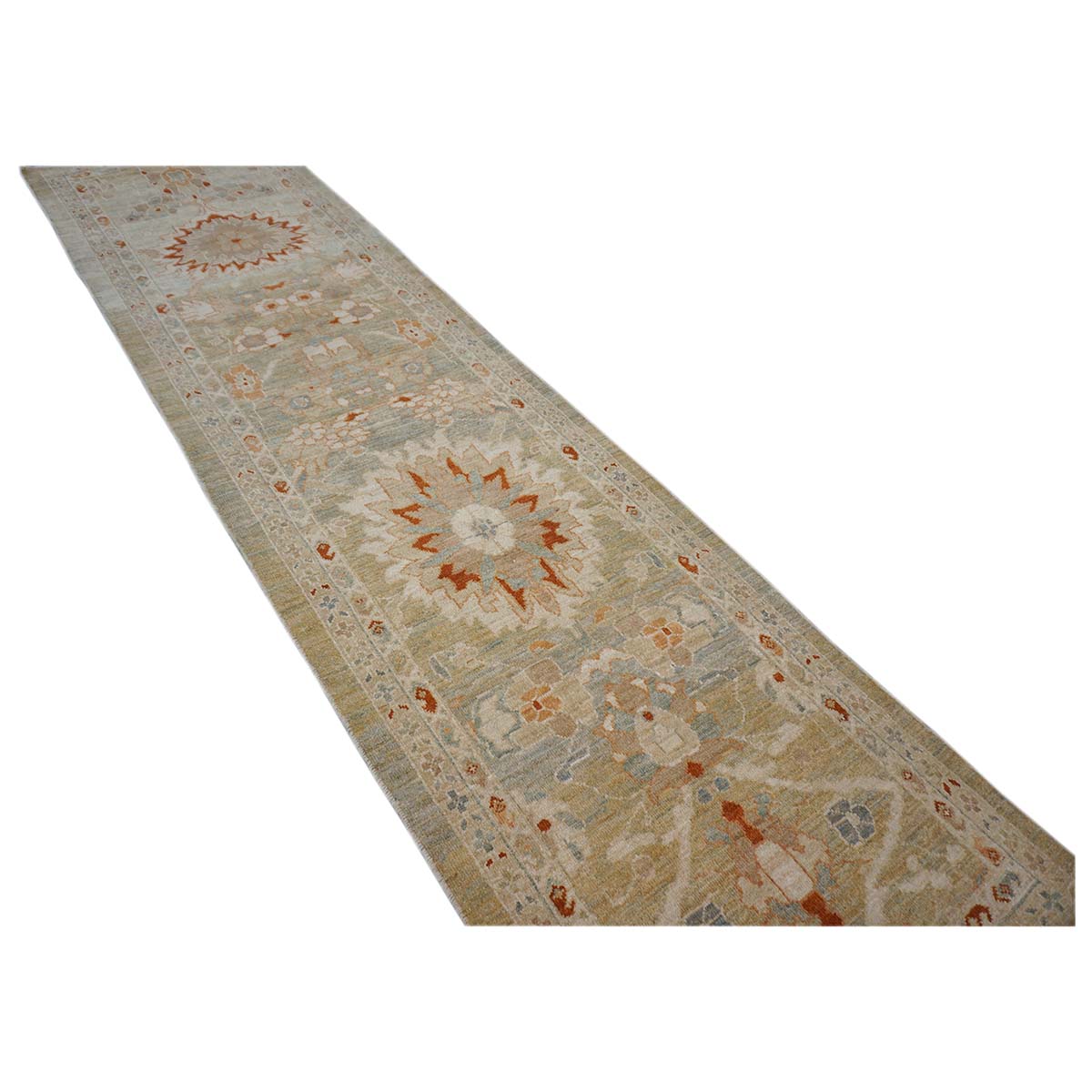 Sultanabad Master 3x12 Khaki, Slate, & Rust Hall Runner #1142113 image 2