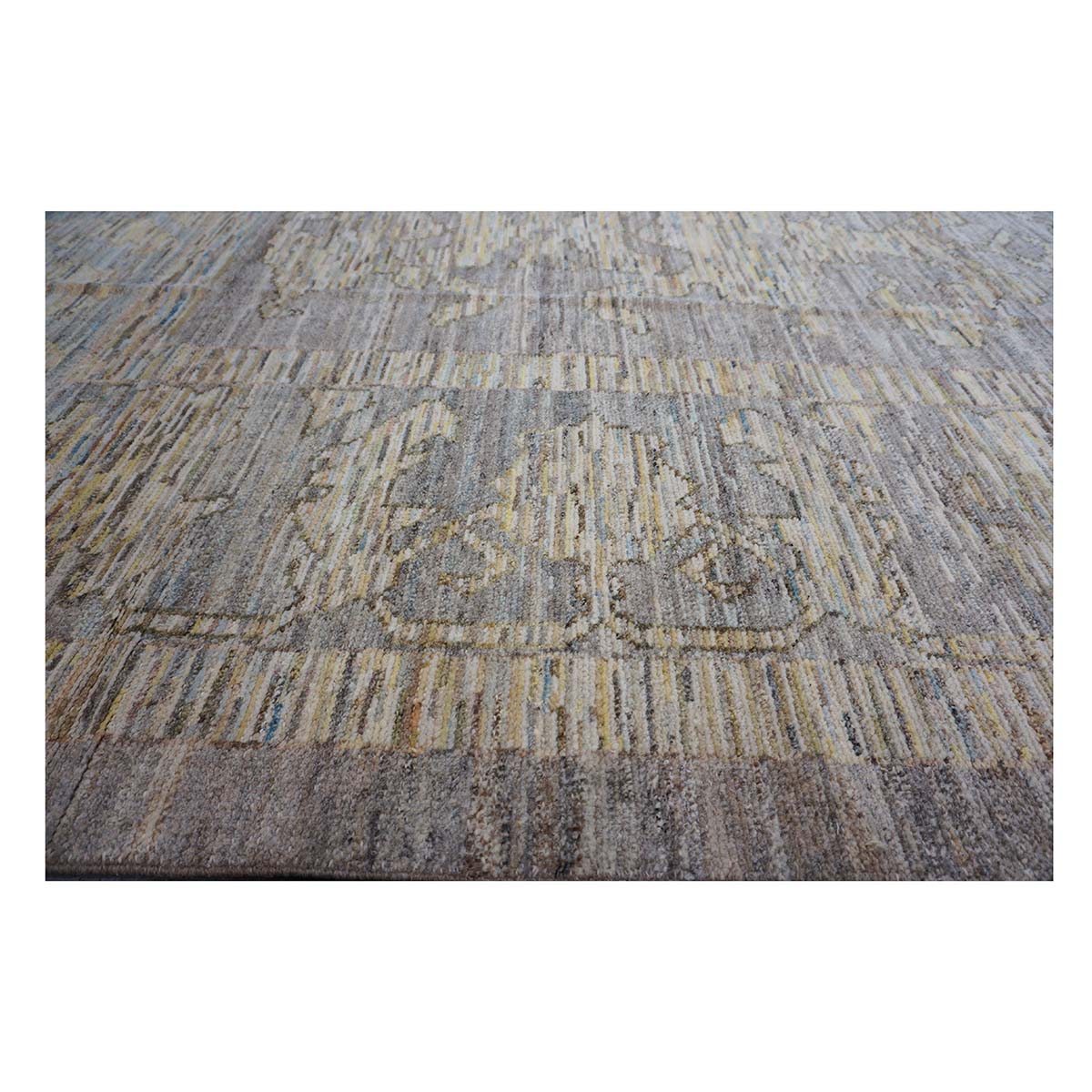 21st Century Turkish Oushak 13X19 Gold, Slate Blue & Charcoal Handmade Area Rug #1144105 image 3