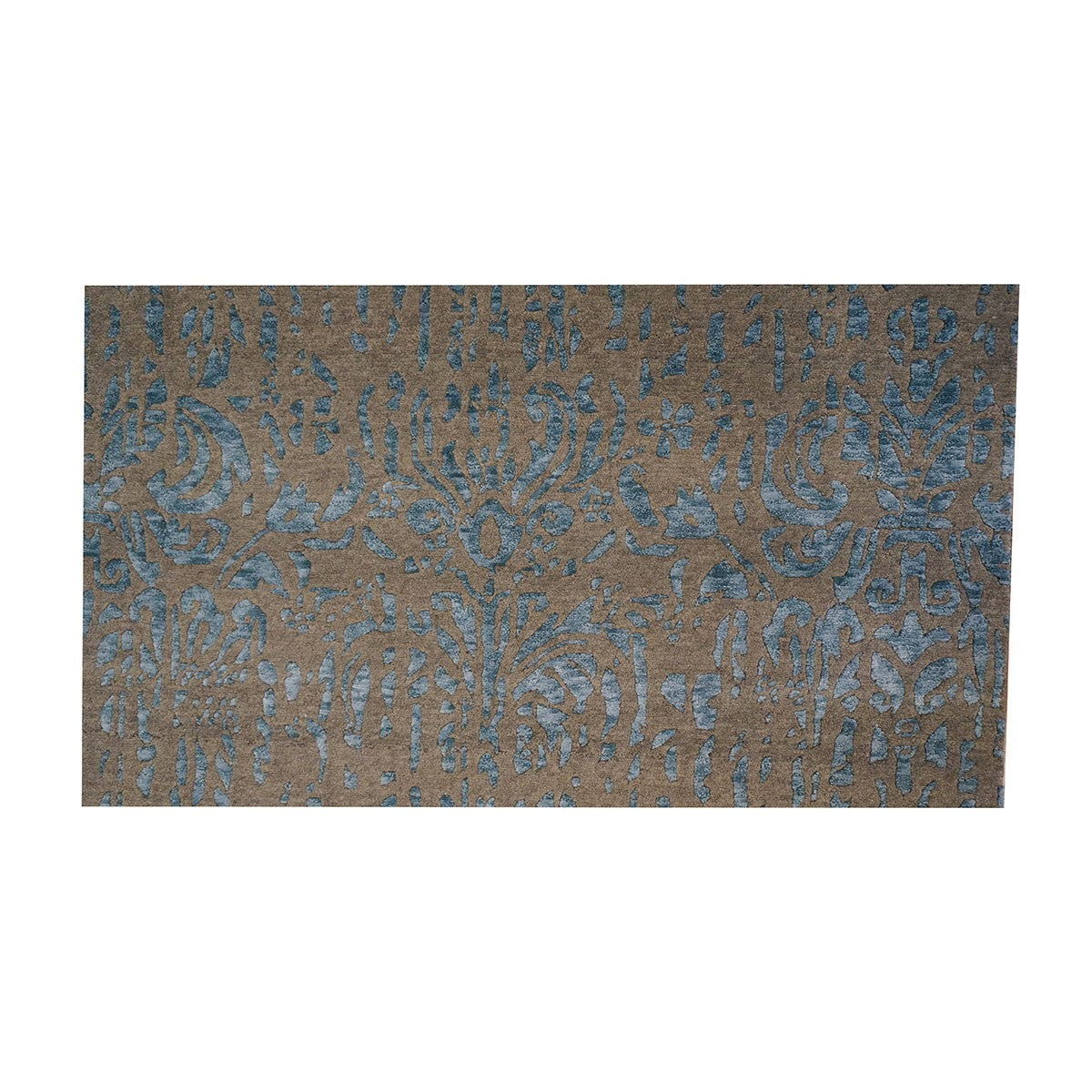 Nepalese Modern Wool & Silk 4X6 Grey Area Rug #9902672 image 4
